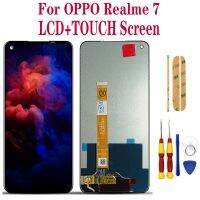 ต้นฉบับสำหรับ OPPO Realme หน้าจอแสดงผล LCD 7 RMX2155สำหรับ Realme 7มีที่เปลี่ยนกรอบกรอบหน้าจอ