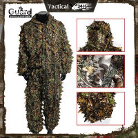 【GUARD】ชุดล่าสัตว์ใหม่ 3D Maple Leaf Bionic Ghillie ชุด Yowie sniper ดูนก camouflage แจ็คเก็ตและกางเกงชุดพราง