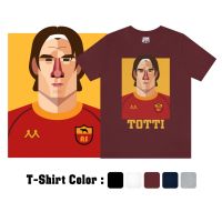 เสื้อยืดคอกลมเสื้อลายนักฟุตบอล เสื้อยืดลาย F.Totti มี 5 สี ให้เลือก เนื้อผ้าพรีเมี่ยม สีไม่ตก ไม่ลอก ไม่ย้วย S-5XL