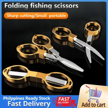 Stainless Steel Mini Folding Scissors Keychain Fishing Scissor