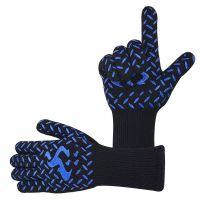 2021 new high temperature resistant silicone gloves can be sold in blue for both right and left hands