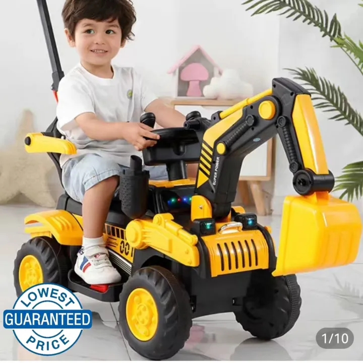 Children's excavator can sit and ride on engineering vehicles, large