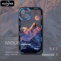 AUOVIEE Aesthetic Snow Mountain โปร่งใสสำหรับ IPhone 13 12 11 Pro Max X XR XS Luxury Clear Soft ซิลิโคนกันกระแทก