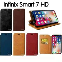 Smart 7HD(พร้อมส่งในไทย)เคสฝาพับInfinix Smart 7 HDตรงรุ่น เคสกระเป๋าเปิดปิดแบบแม่เหล็ก เก็บนามบัตรได้