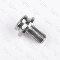 Tgou Titanium Bolt M8x15mm Square Hex Screws W Dust Cap Gasket for Pass Brompton Bottom Bracket Bike Ti Parts 1pcs