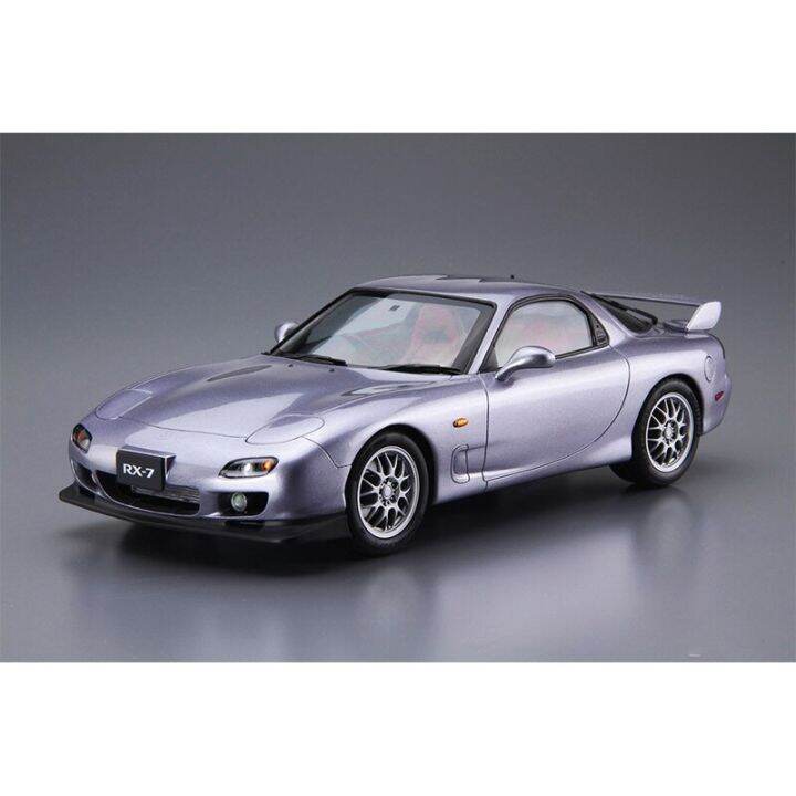 aoshima-06193-1-24-fd3s-rx-7-mazda-spirit-r-b-02ชุดแปลนอาคารโมเดลรถของเล่นพลาสติกรถสปอร์ตแข่ง