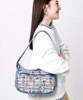 Lesportsac 2023 ใหม่กระเป๋าสะพายข้างแฟชั่นย้อนยุคพิมพ์ไหล่เดียว7520