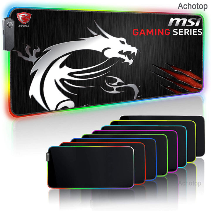 msi-dragon-led-light-gaming-mouse-pad-rgb-large-keyboard-cover-non-slip-rubber-base-computer-carpet-desk-mat-xl-pc-game-mousepad