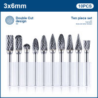 10ชิ้น3มิลลิเมตรก้านทังสเตนคาร์ไบด์ end Mill สว่านโรตารี่กับไฮสปีดเหล็กเรียวสว่านชุดเพชรสว่าน