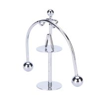 、’】- 1 Set Early Fun Development Educational Desk Toy Gift Newtons Cradle Balance Ball Physics Science Pendulum Stainless Steel