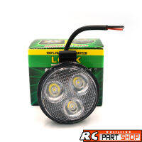 ไฟสปอร์ตไลท์ LED กลม (3 นิ้ว 3 เม็ด 9W) ติดรถยนต์ 12V/24V แสงสีขาว (1 ดวง)