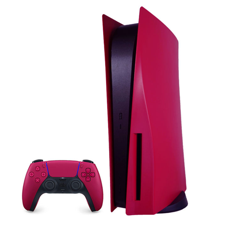 คอนโซลเกมฝาครอบปิดแผ่นด้านหน้าสำหรับ-cosmic-สีแดง-ps5แผ่น-skin-hard-shell-เครื่องประดับที่ใช้งานได้ตลอด