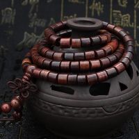 ♛ Rosewood Willow 108 Barrel Bead คล้ายกับ Huanghuali Buddha สร้อยข้อมือลูกปัดสร้อยข้อมือชายและหญิงรุ่นพระพุทธรูปประคำ