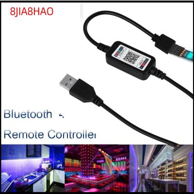 8JIA8HAO ยืดหยุ่นได้ ไร้สาย มินิ สาย USB การควบคุมสมาร์ทโฟน ตัวควบคุมไฟแถบ LED RGB บลูทูธ 4.0