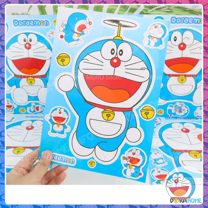 Tấm Sticker Hình Dán Doraemon Doremon Size Lớn Cute Dễ Thương ...