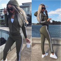 【DT】hot！ Tracksuit Piece Set Sport Sportswear Jogging Hoodies Pants Sweatshirt Ropa Mujer Verano