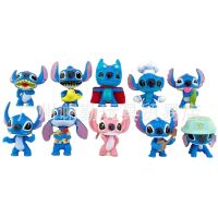 10 Stitch รุ่น Q เครื่องประดับภาพเคลื่อนไหวตะเข็บการ์ตูนของเล่นโมเดลทำมือ