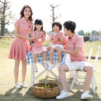 Summer Family Matching Outfits Mother Daughter Matching Dress Dad Son Cotton T-shirt and Shorts Holiday Matching Couple Outfits