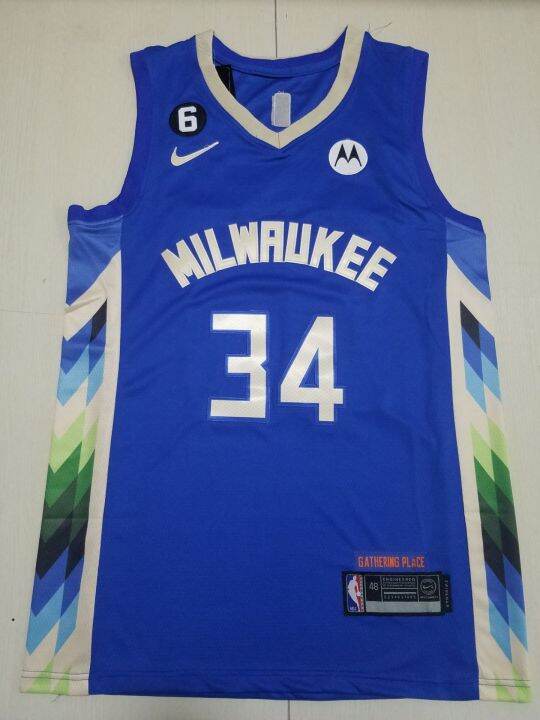 Mens Basketball Jersey Giannis Antetokounmpo Milwaukee Bucks 202223