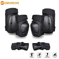 GOMOREON 6 ชิ้นผู้ใหญ่/เยาวชนเข่า Pads Elbow Pads ข้อมือชุดเกียร์ป้องกันสำหรับกีฬาสเก็ตบอร์ดสเก็ตขี่จักรยาน-Jezker