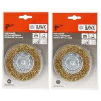 แปรงลวดกลม บางมีแกนสีทอง (x2ชิ้น) 40 mm. Brass Wire Wheel Brushes