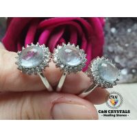 sacred แหวนใส เกรด Aquamarine S925 ปรับได้ เกรดธรรมชาติ S925