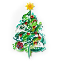 diy paper Christmas tree art quilling paper kit craft paper 3d origami paper home decor products for crafts quilling tools set