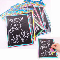 Xiu110pcs Lot เด็กเด็ก Magic Scratch Art Doodle Pad ภาพวาดการ์ดของเล่น Early การศึกษาการเรียนรู้การวาดภาพของเล่น WYQc12-58