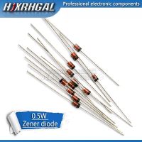 100pcs 0.5W Zener diode 500MW DO-35 1/2W BZX55C 2.4V 2.7V 3V 3.3V 3.6V 3.9V 4.3V 4.7V 5.1V 5.6V 6.2V 6.8V 7.5V 8.2V 9.1V 10VElectrical Circuitry Parts