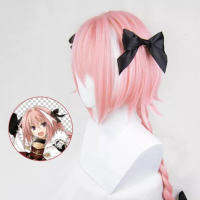 【จัดส่งที่รวดเร็ว】 Fate Grand Order/FGO Astolfo Apocryp Cosplay ชุดคอสเพลย์ วิกผมยาวสีชมพูทนความร้อนสังเคราะห์ผมฮาโลวีนคอสเพลย์วิกผม  วิกผมสวย