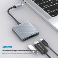 8พัน60เฮิร์ต DP 3 In 1 Hub อะแดปเตอร์ USB C เพื่อ Displayport 4พัน 120 Type C PD 100วัตต์ค่าใช้จ่าย Extender แสดงพอร์ต HUB สำหรับ Air Pro