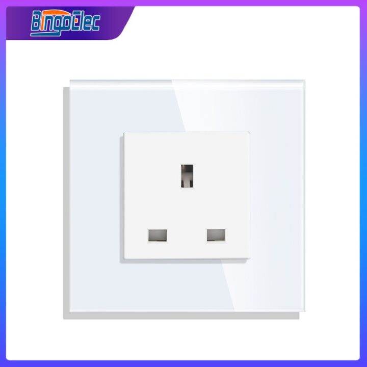 Bingoelec Wall Sockets UK Standard Wall Plug 13A Power Socket Tempered