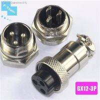 □¤┋ 2set 4PCS Generic Metal GX12 3Pins Male 12mm Thread Connector Aviation Power Plug Free shipping