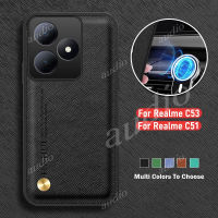 เคสหนังสำหรับ Realme C53 C51 NFC 4G 2023 Realmi C53 C51 C 53 51 53C 51C รถยนต์ฝาหลังแม่เหล็กยึดโทรศัพท์ RealmeC53 RealmeC51 Nfc Coque