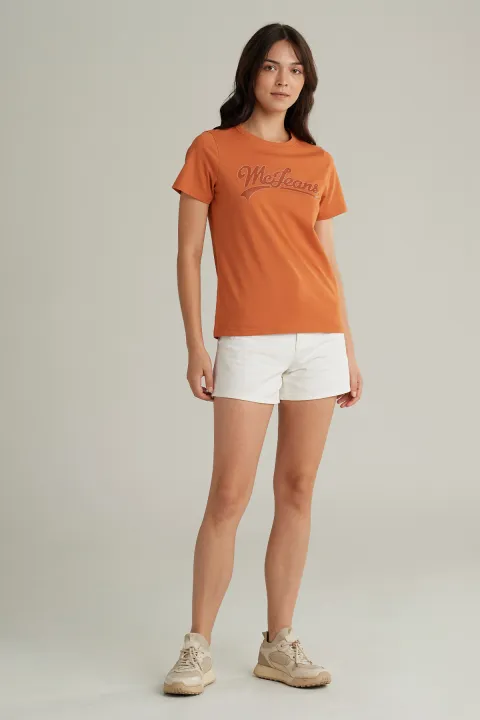 mc-jeans-เสื้อยืดแขนสั้นผู้หญิง-คอกลม-สีส้ม-mtsza67