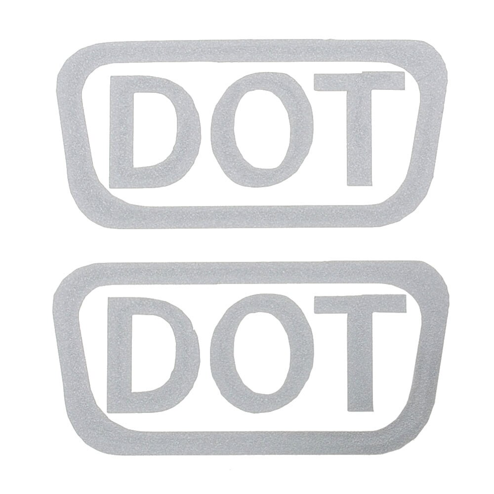 2 DOT Helmet Decals Motorcycle Replacement Vinyl Stickers D.O.T Bike Regulation 