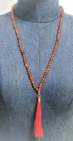 สร้อยประคำ 108 เม็ด Buddhist Prayer Beads ผลิตจากหินคาเนเลี่ยน Carnelian สายประคำ สร้อยประคำ สิ่งศักดิ์สิทธิ์คู่บารมีพระเกจิอาจารย์