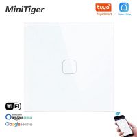 Minitiger EU มาตรฐาน EU 1/2/3 Gang Tuya/Smart Life WiFi สวิทช์ไฟแบบสัมผัสติดผนังกระจกคริสตัลสวิตช์อัจฉริยะควบคุมไร้สาย