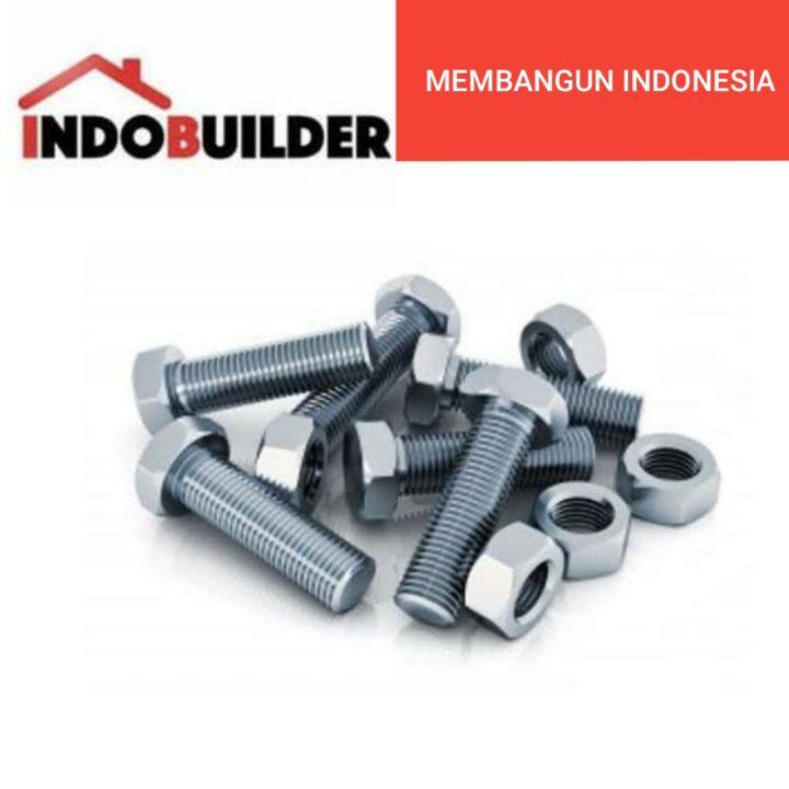 Baut Mur Hexagon M X Mm Isi Pcs Per Pack Lazada Indonesia