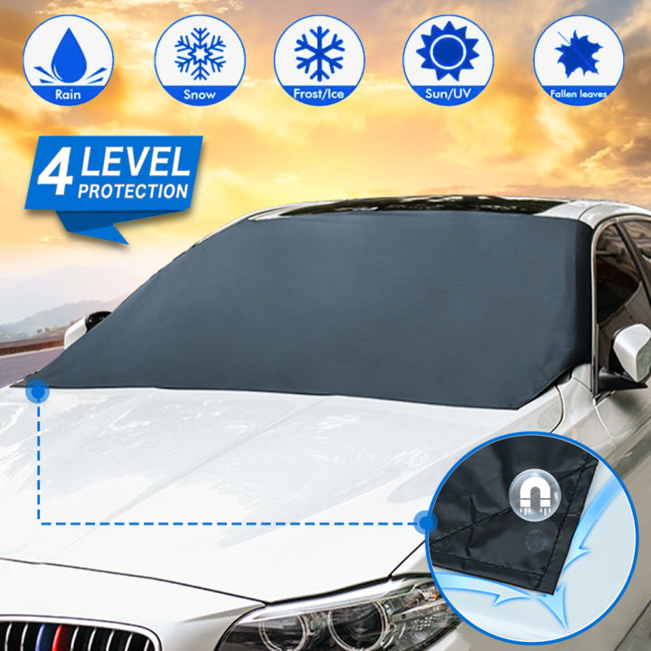 Cheap Summer Magnetic Car Sun Shade Protector Auto Front Window Sunshade Cover  Car Windshield Snow Cover Car Accessories