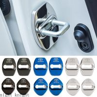 How New 4pcs Toyota Daihatsu Stainless Steel Door Lock Cover Case car accessories for Toyota Camry CHR Highlander RAV4 GT86 VIOS Prado Corolla Levin Land Cruiser wish Altis Vigo Fortuner Yaris zhi