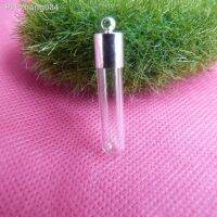 6x30mm rice vial clear glass bottle straight pipe amp; white k cap amp; rubber plug for diy necklace accessories---50pcs/lot