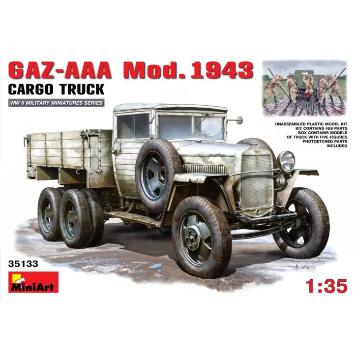 โมเดลประกอบ-miniart-1-35-mi35133-gaz-aaa-cargo-truck