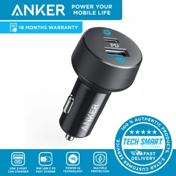  Anker USB C Car Charger, Compact 32W 2-Port, LED