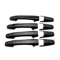 4Pcs Car Side Door Handle Frame Cover Trim for 2006-2011 Carbon Fiber