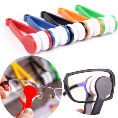 【hot】 1Pcs/Set Multifunctional Glasses Cleaning Rub Eyeglass Sunglasses Spectacles Microfiber Cleaner Brushes