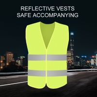 Reflective Strip Vest Car Emergency Reflective Vest Fluorescent Mesh Safety Suit Night Walking Running Cycling High Visibility