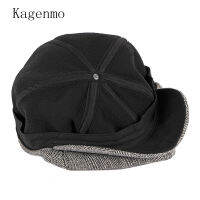 Kagenmo ผ้าฝ้ายที่ดีชายฤดูใบไม้ร่วง Beret สั้น Brim Leisure All-Match อุ่นผู้ชาย Beret ฤดูหนาวกลางแจ้ง Warm Visor