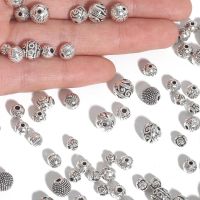 10-50pcs Antique Silver Plated Loose Spacer Rondelle Beads For Jewelry Making Vintage Bracelet Beads Charm Handmade Supplies