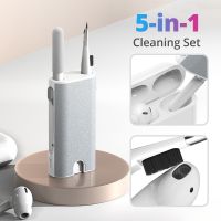 ”:{》ชุดแปรงแต่งหน้าทำความสะอาดแบบ5 In 1สำหรับหูฟัง Airpods Pro 1 2 3หูฟังไร้สายกล้องทำความสะอาดแท็บเล็ตโทรได้เครื่องมือทีวีแล็ปท็อปหน้าจอ